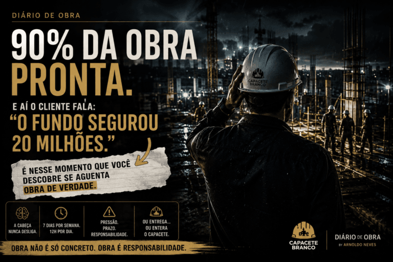 Tem obra que cansa o corpo. E tem obra que destrói a mente.