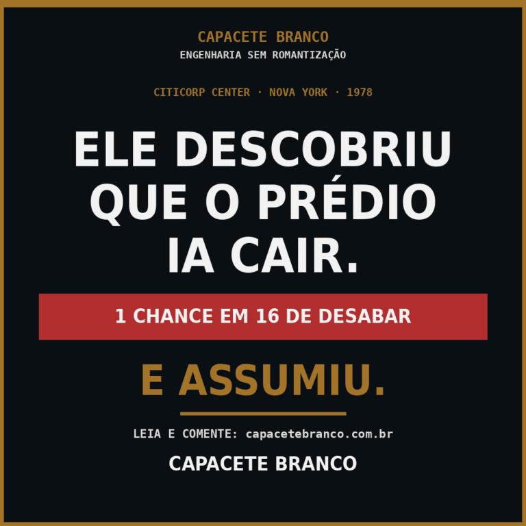 Ele descobriu que o proprio predio podia cair. E assumiu.